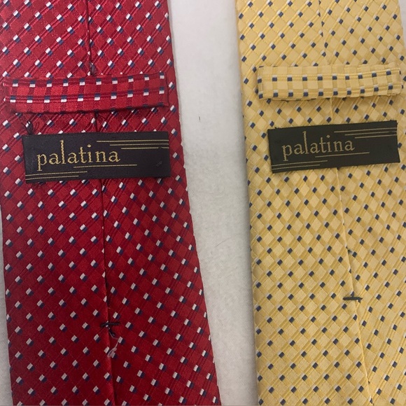Classic Red and Yellow Patterned Ties - Picture 8 of 16